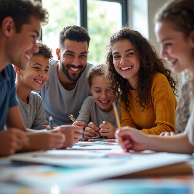 Estudiantes desarrollando creatividad en CromaRaíz Studios